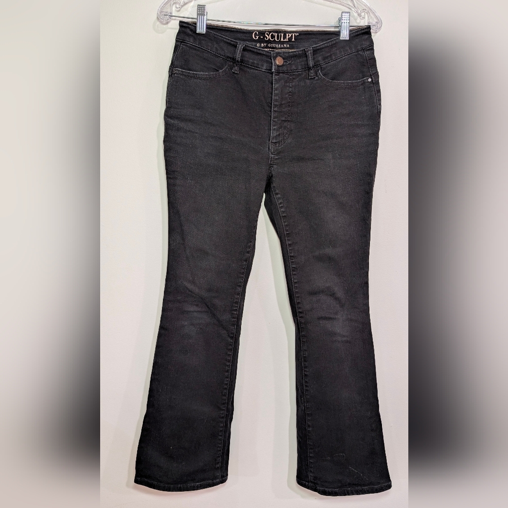 G by Giuliana G-Sculpt Black 405 Bootcut Jeans Women 8 Petite Sculpting